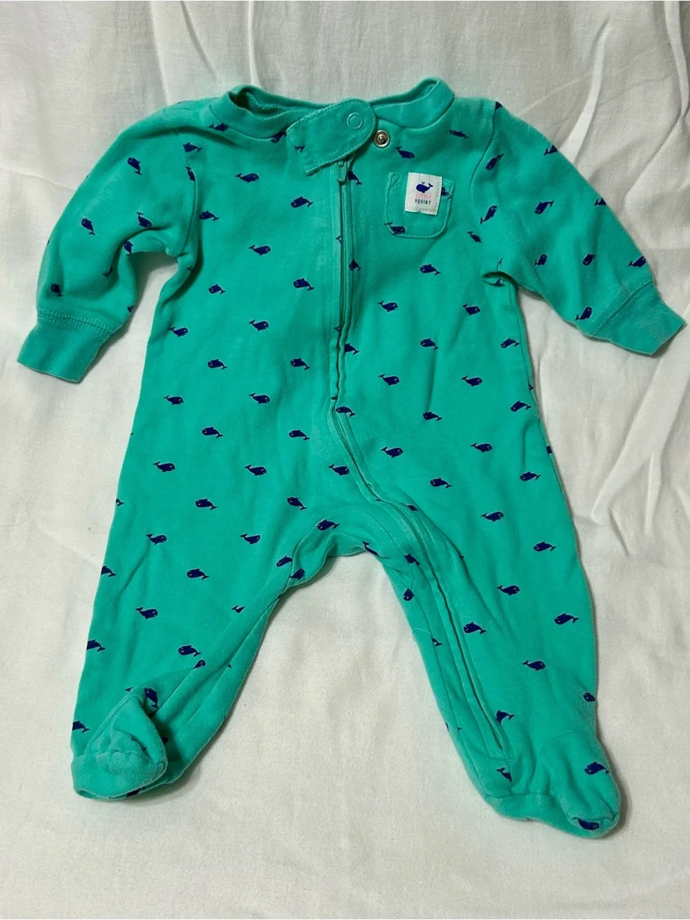 0-3 Month 4 Sleepers Long Sleeve Footie Zip-up and Snap Bundle